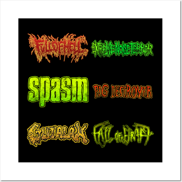 Grindcore band logos Grindcore Posters and Art Prints TeePublic